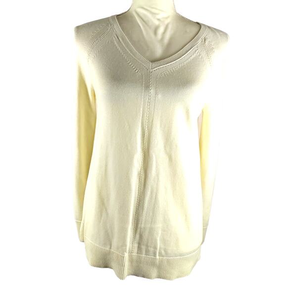 Talbot's Women's White Cream Sweater Lightweight Size S Petite - Picture 1 of 8